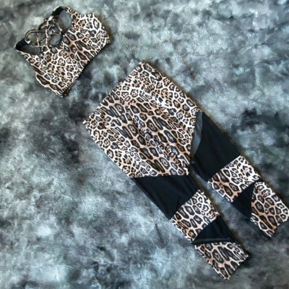 Onzie Leopard Print Set S/M